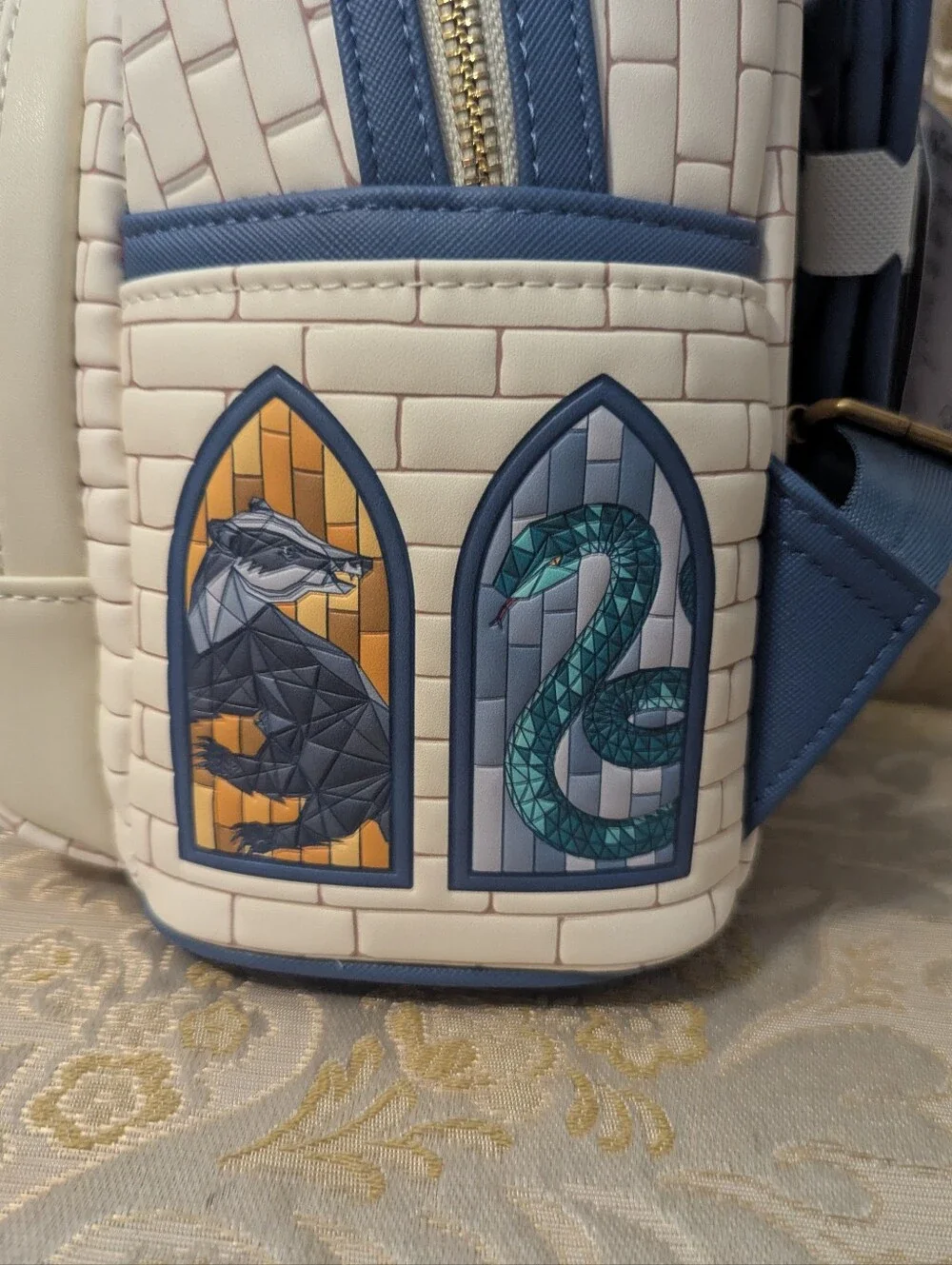 Harry Potter Loungefly White and Blue Hedwig Hogwarts Mini Backpack
